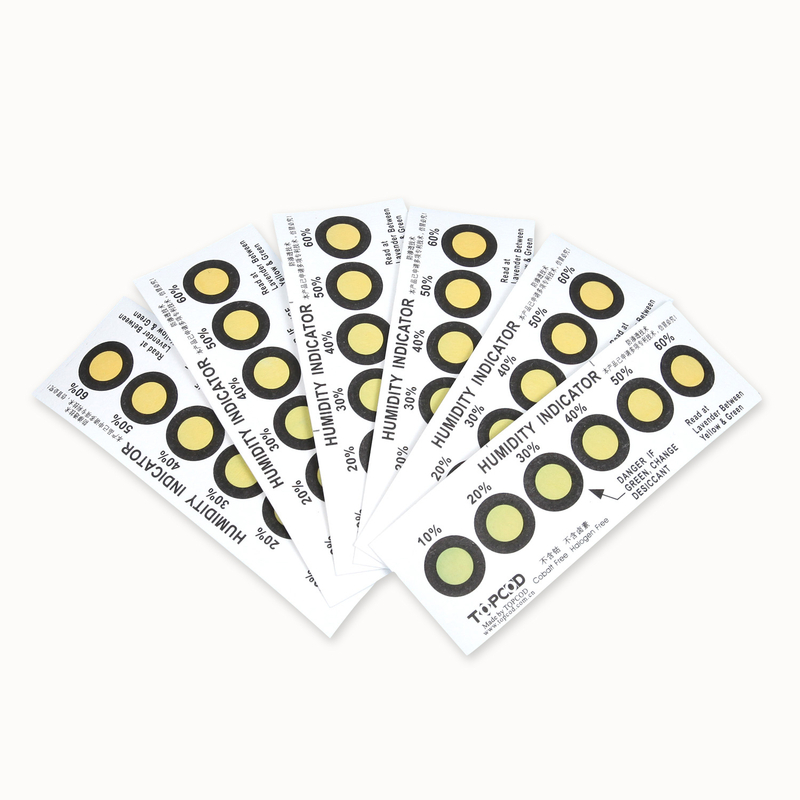 Yellow To Green Cobalt Free Halogen Free Humidity Indicator Card