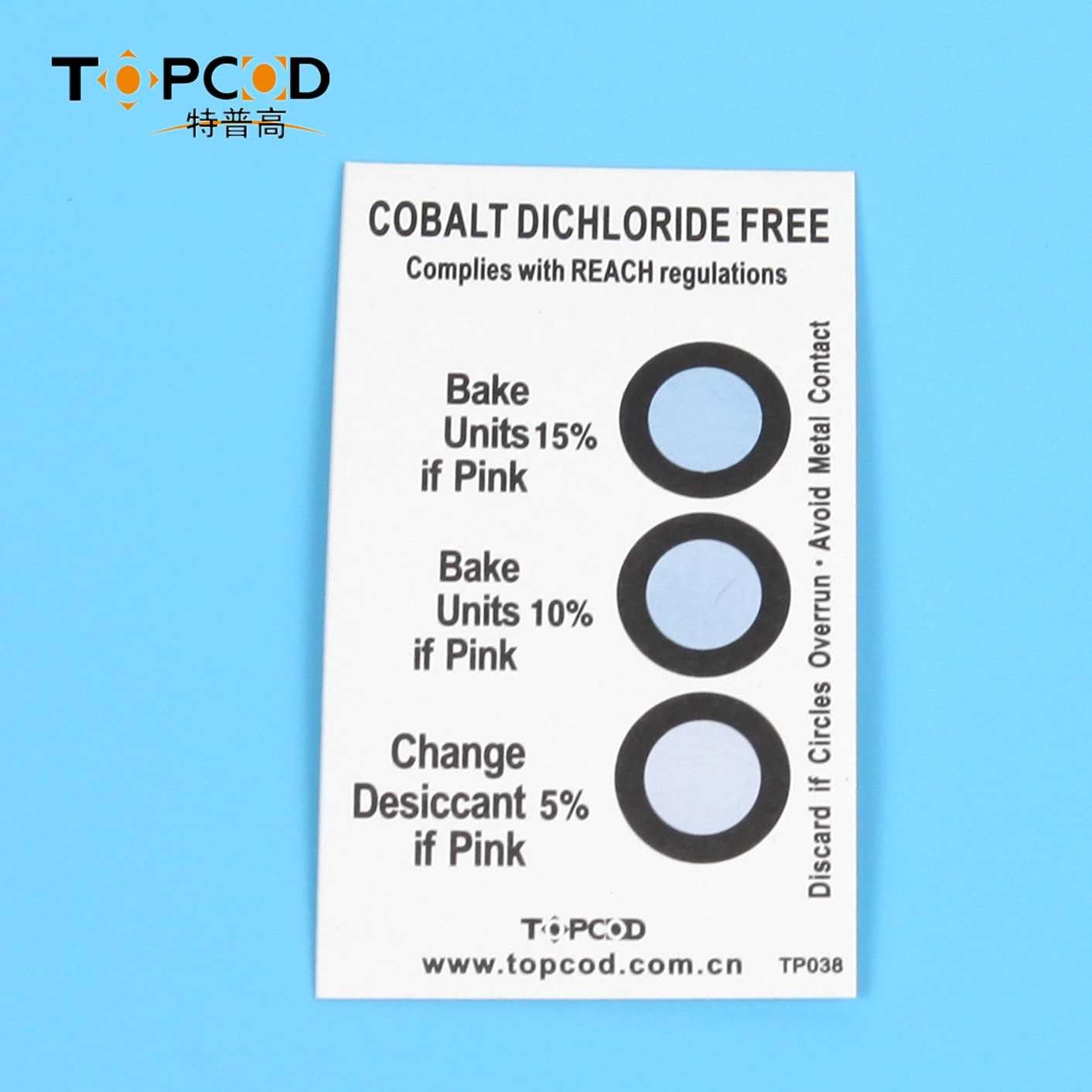 3 Dots Free Cobalt Bule to Pink Humidity Indicator Cards 