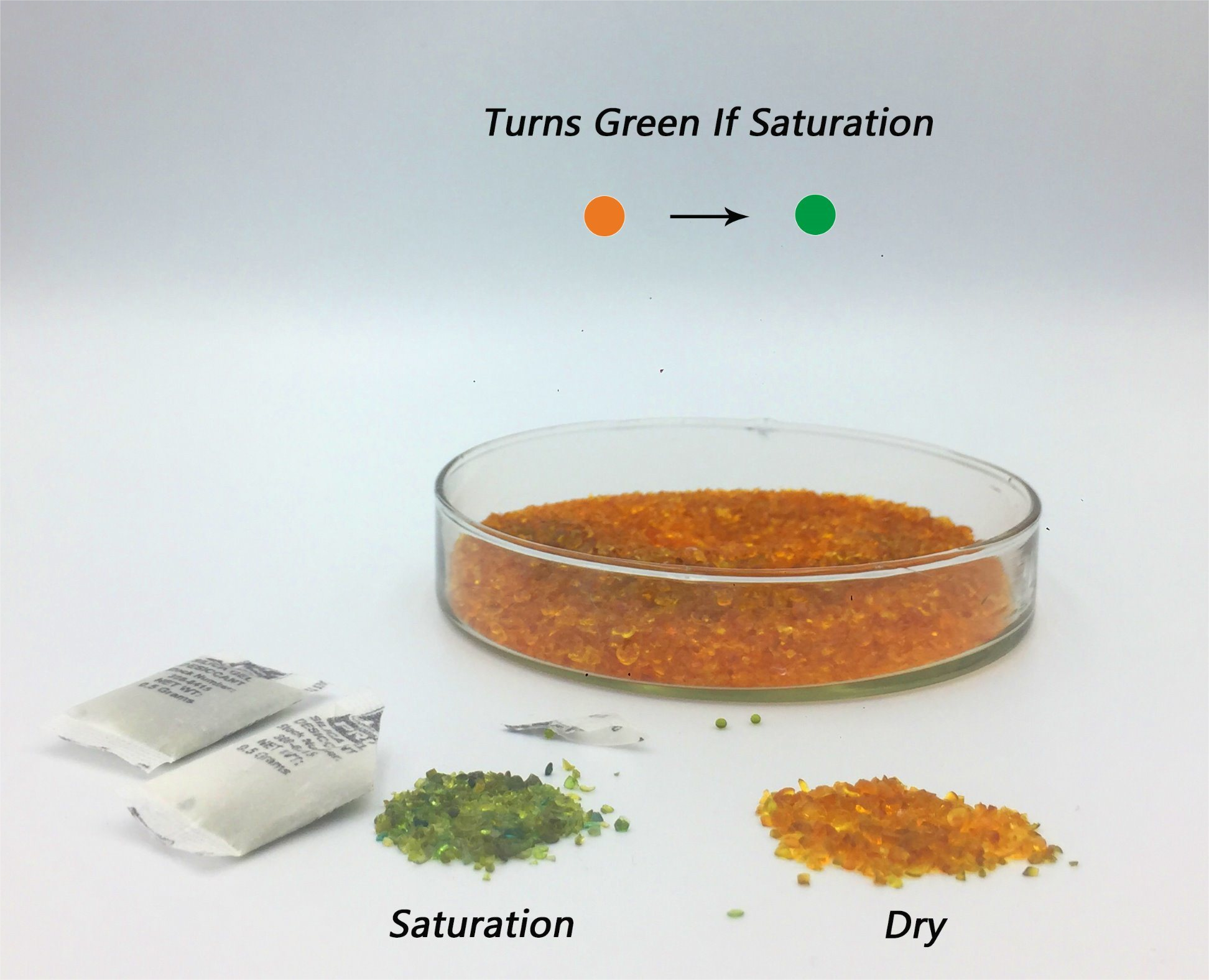 Industrial Silica Gel Orange To Green Indicating Desiccant 2-4mm for Drying Orange Blue Silica Gel